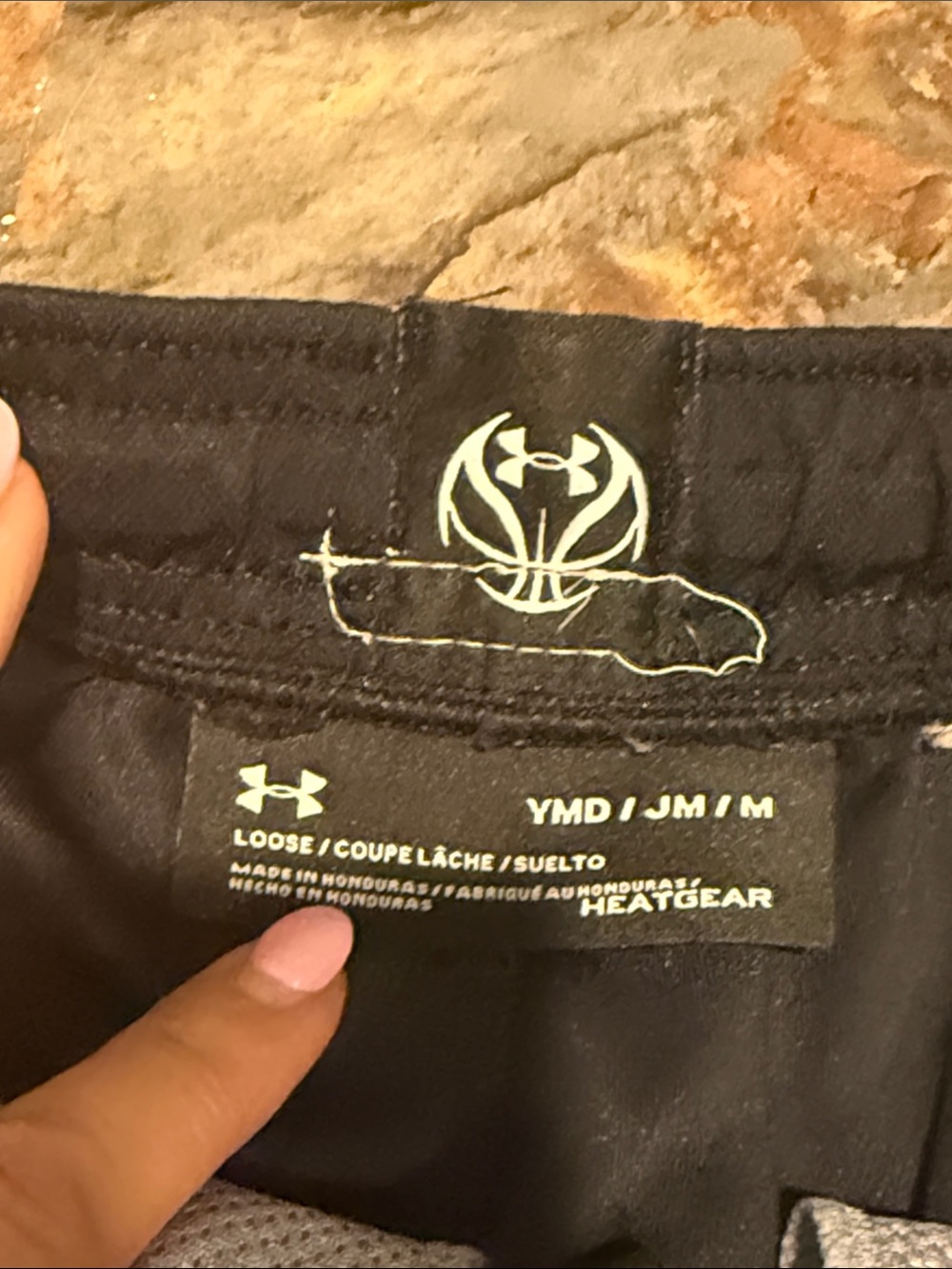 Under Armour Black Shorts with Gray Side Panels youth boys size medium - Picture 2 of 9